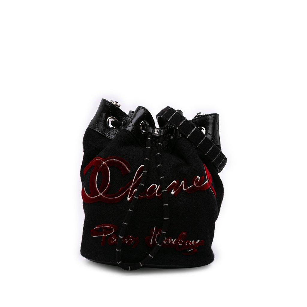 Chanel Paris Hamburg Wool Bucket Bag