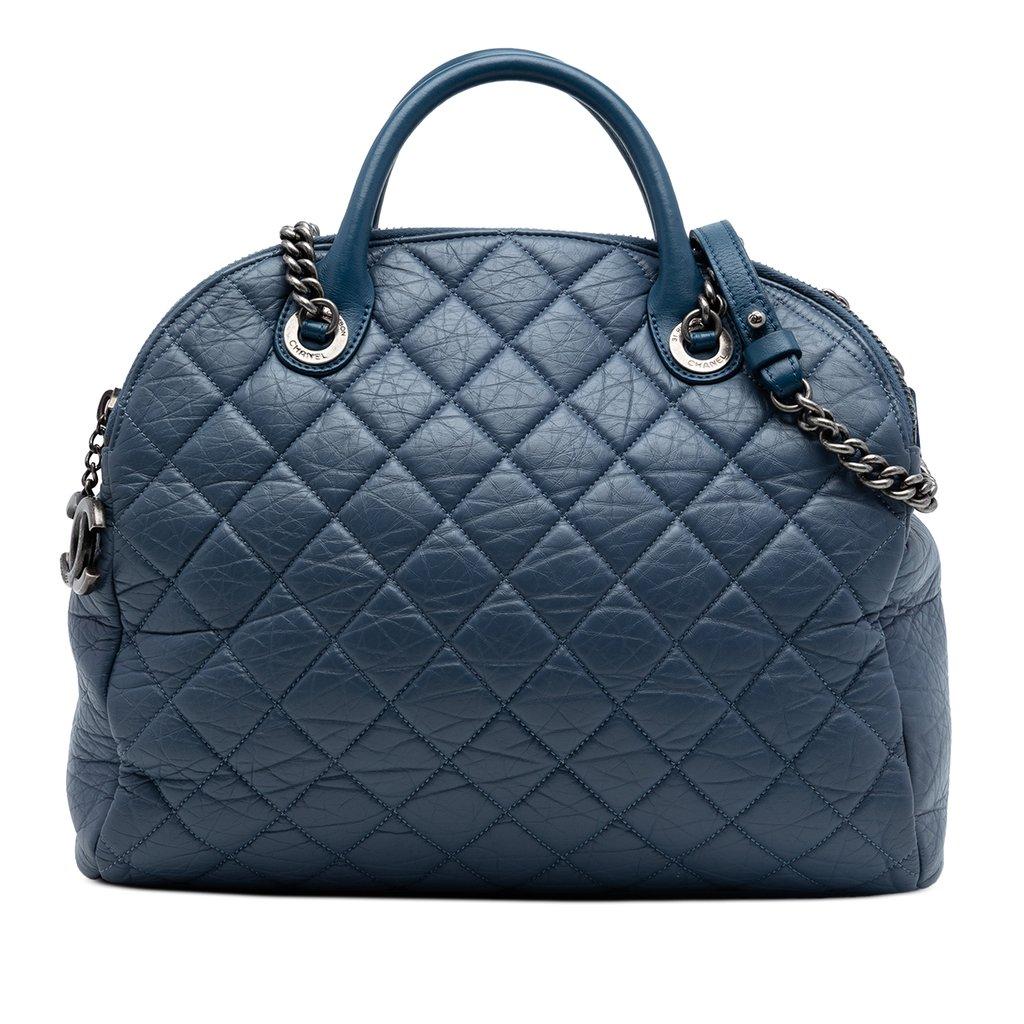 Chanel CC Quilted Aged Calfskin Bowling Bag