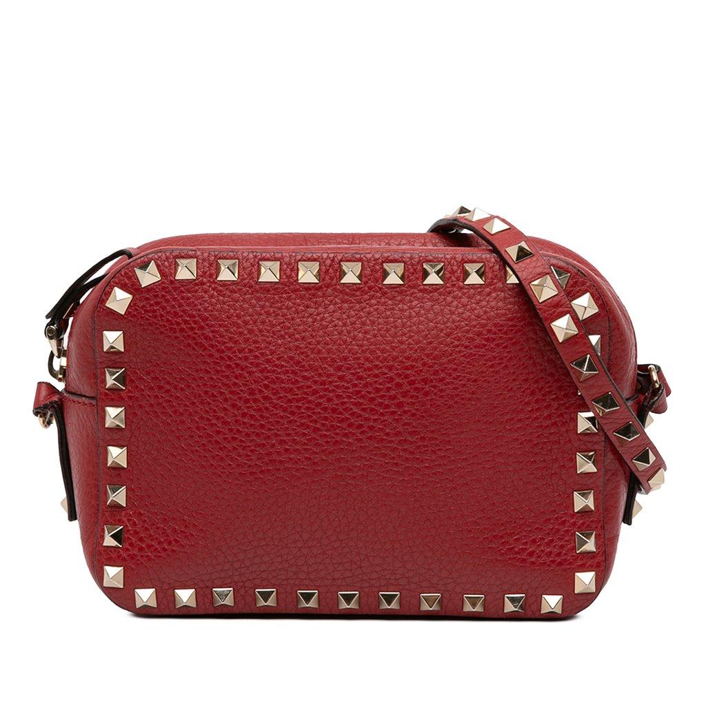 Valentino Grainy Calfskin Rockstud Camera Bag