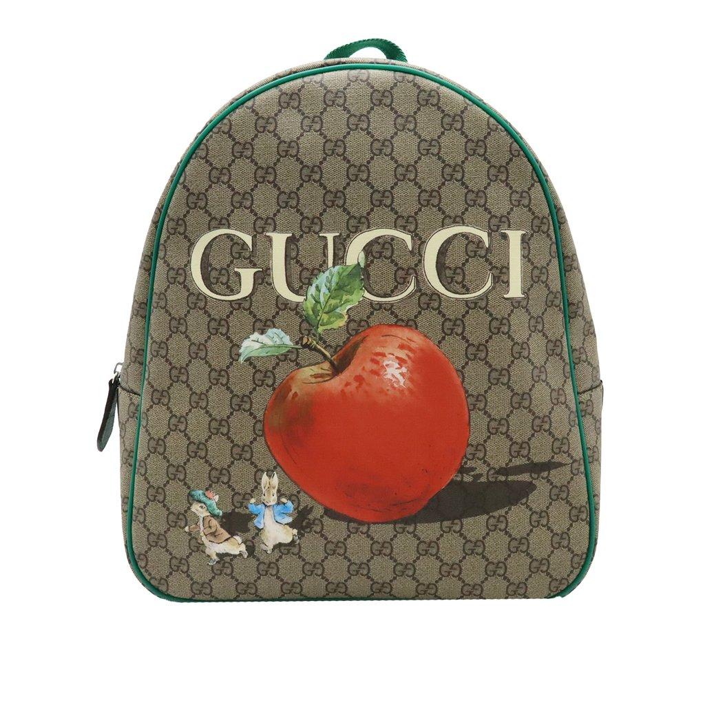 Gucci Peter Rabbit Childrens GG Supreme Apple Backpack
