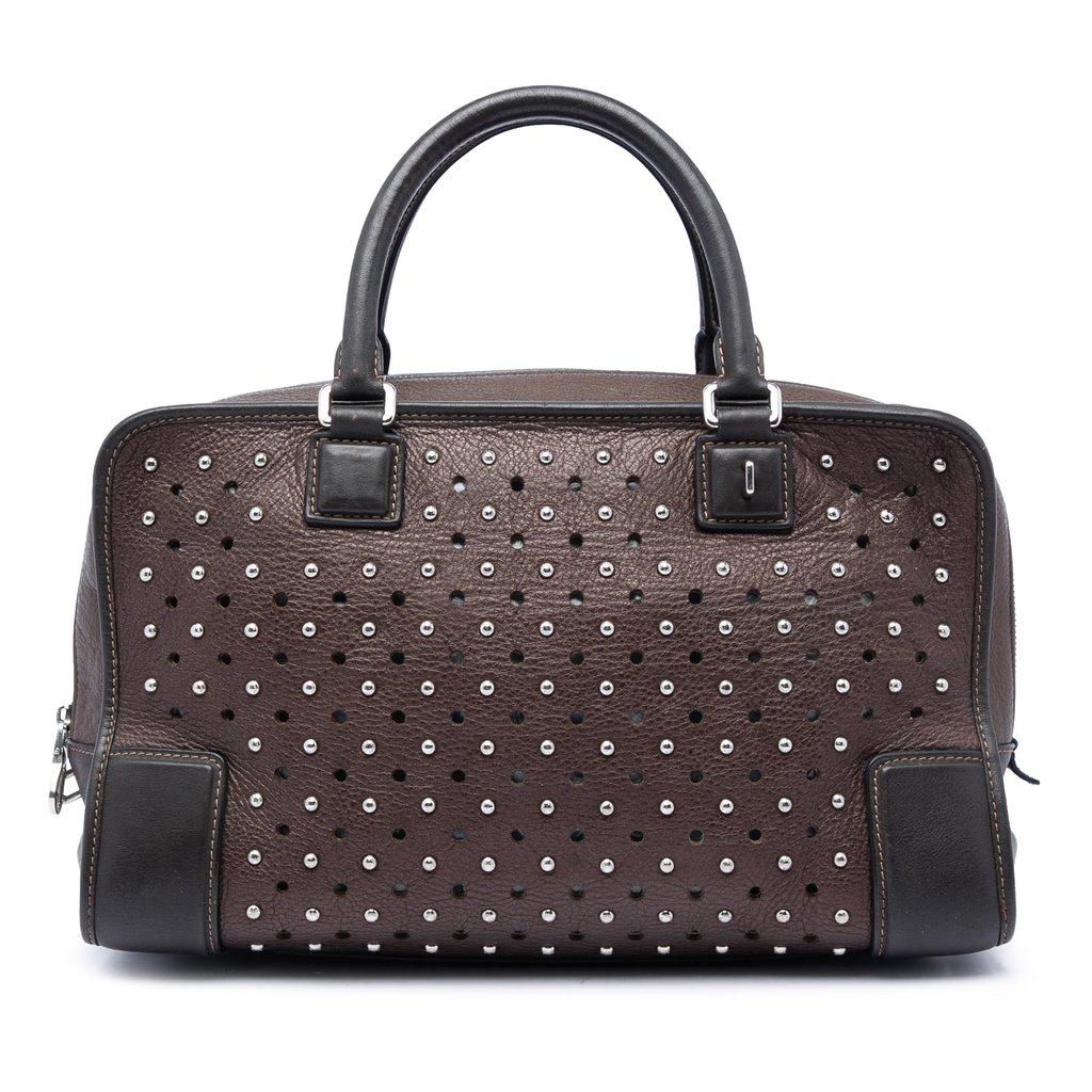 LOEWE جلد ثنائي اللون مرصع ومثقب من أمازونا 36