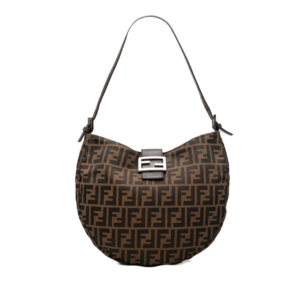 Fendi Zucca Canvas Croissant Hobo