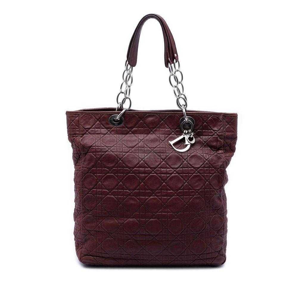 Dior Large Lambskin Cannage Lady Dior Soft Shopping Tote