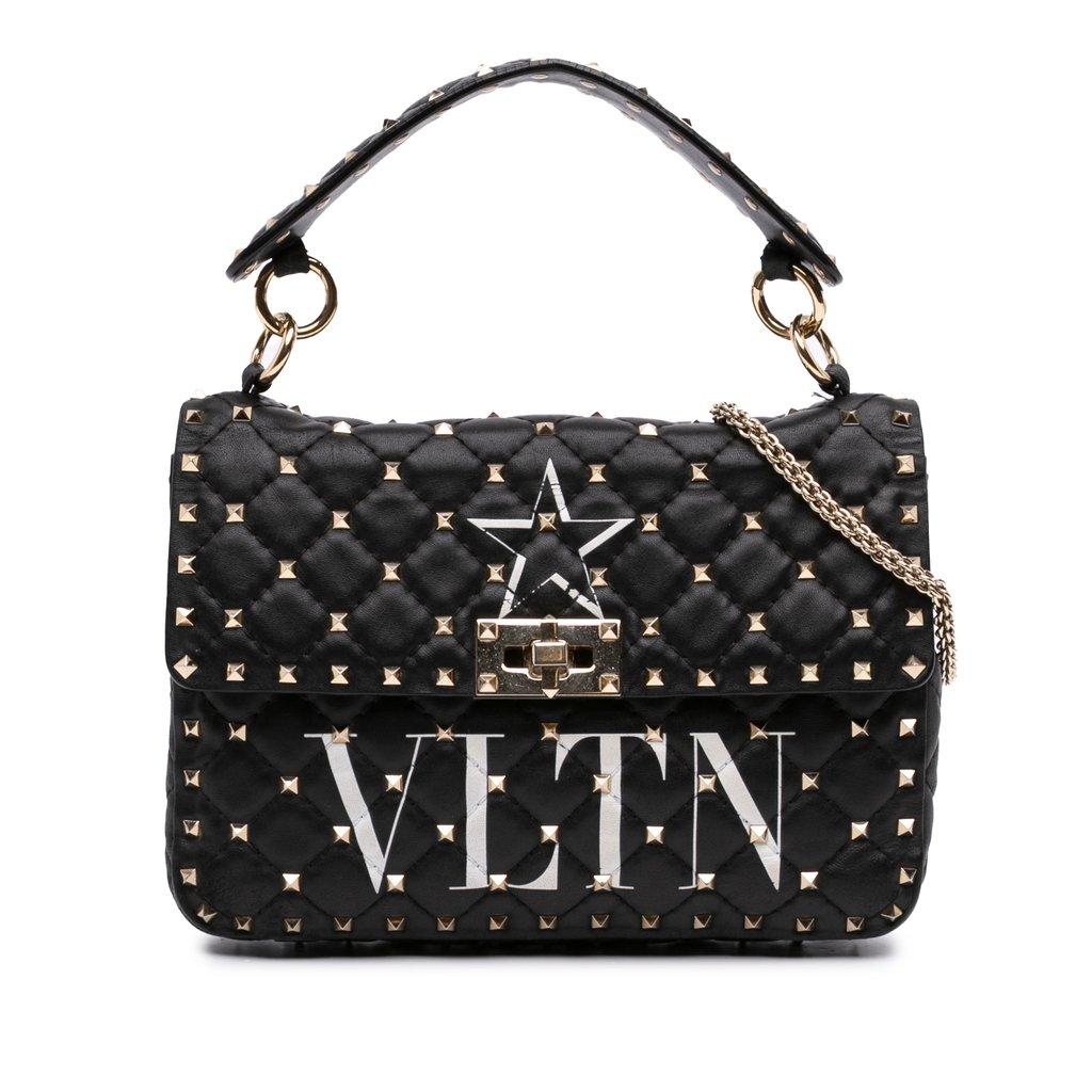 Valentino Medium Lambskin VLTN Rockstud Spike Satchel
