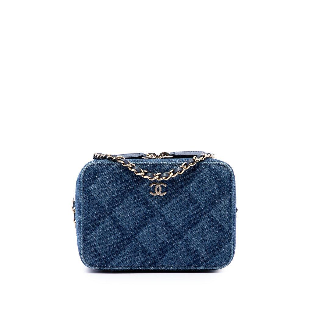 Chanel CC Printed Denim Camera Case