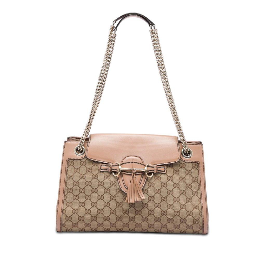 Gucci Large GG Canvas Emily Shoulder Bag