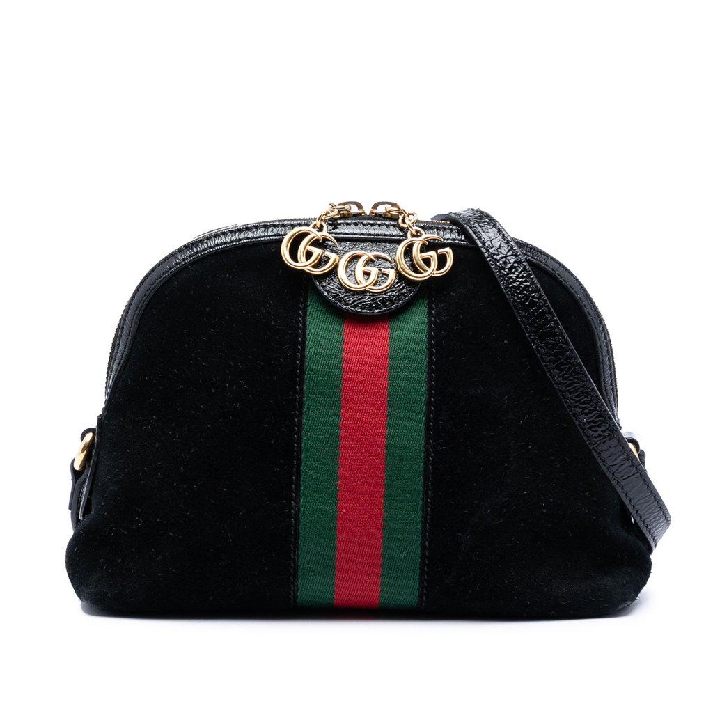 Gucci حقيبة كروس صغيرة من جلد الغزال بنمط أوفيديا دوم