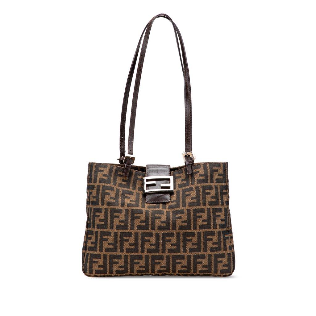 Fendi Zucca Canvas Shoulder Bag