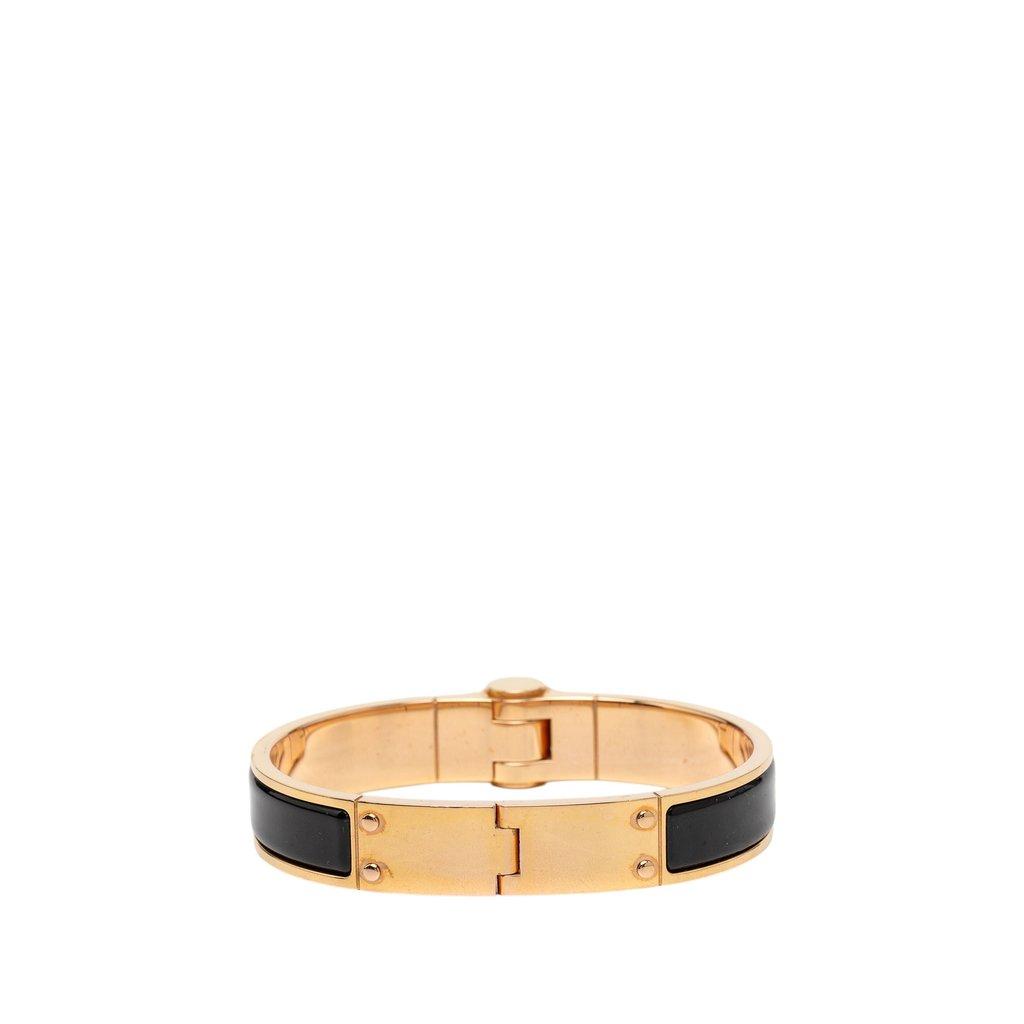 Hermès Narrow Enamel Charniere Uni Hinged Bracelet