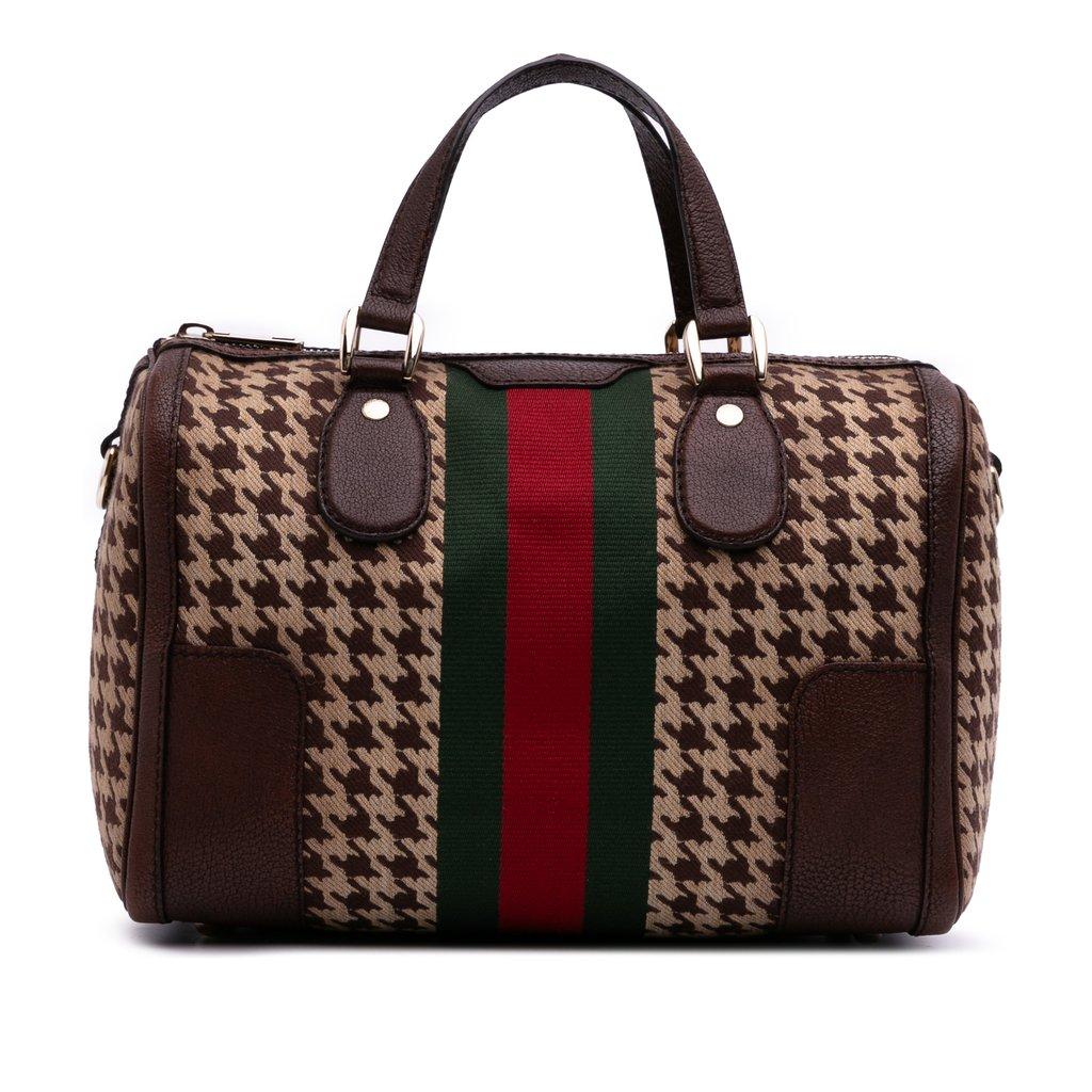 Gucci Cotton Seventies Web Boston Bag
