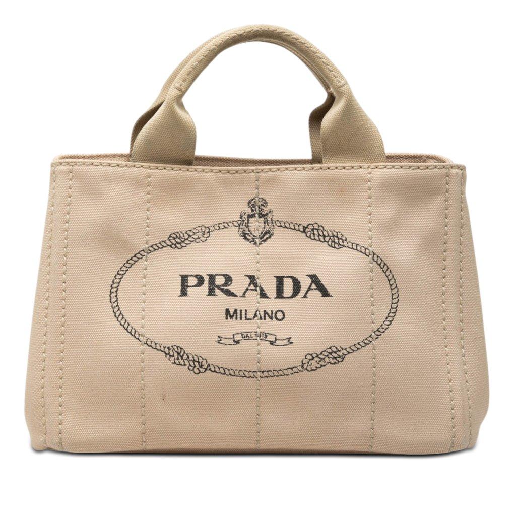 Prada Small Canvas Canapa Logo Tote