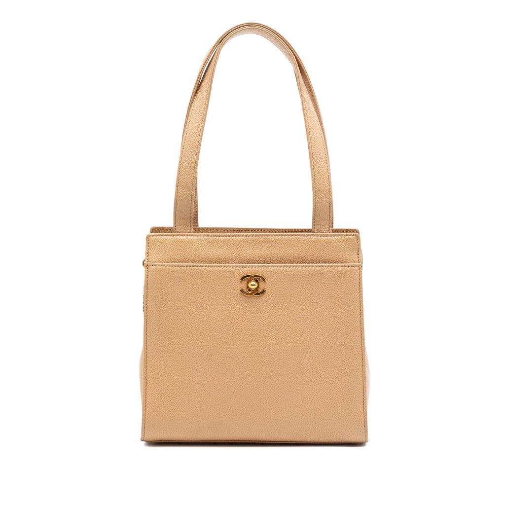 Chanel CC Caviar Turn Lock Tote
