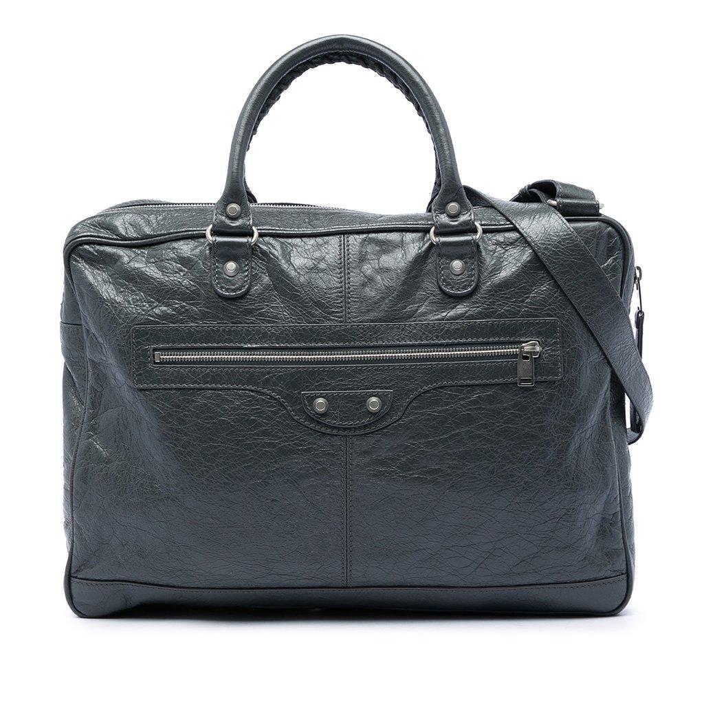 Balenciaga Mini Lambskin Motocross Classic Folder Business Bag