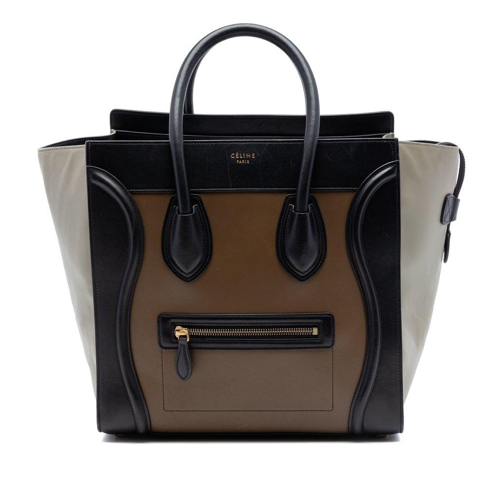 Celine Mini Tricolor Calfskin Luggage Tote