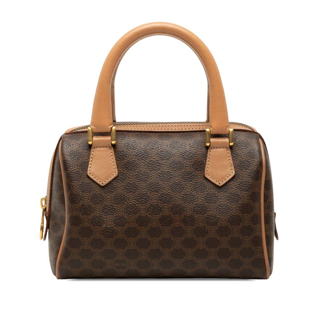 Celine Mini Macadam Coated Canvas Boston Bag