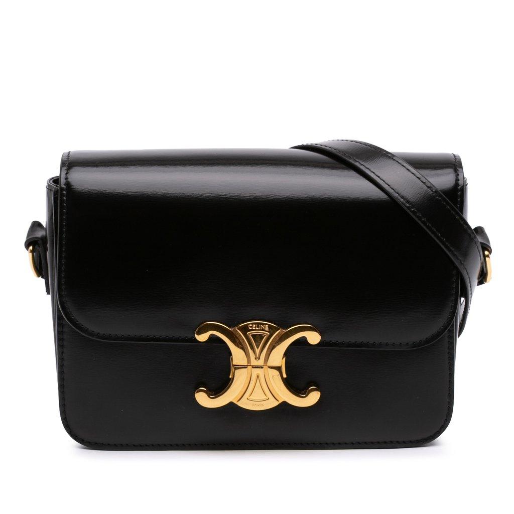 Celine Teen Shiny Calfskin Triomphe Crossbody
