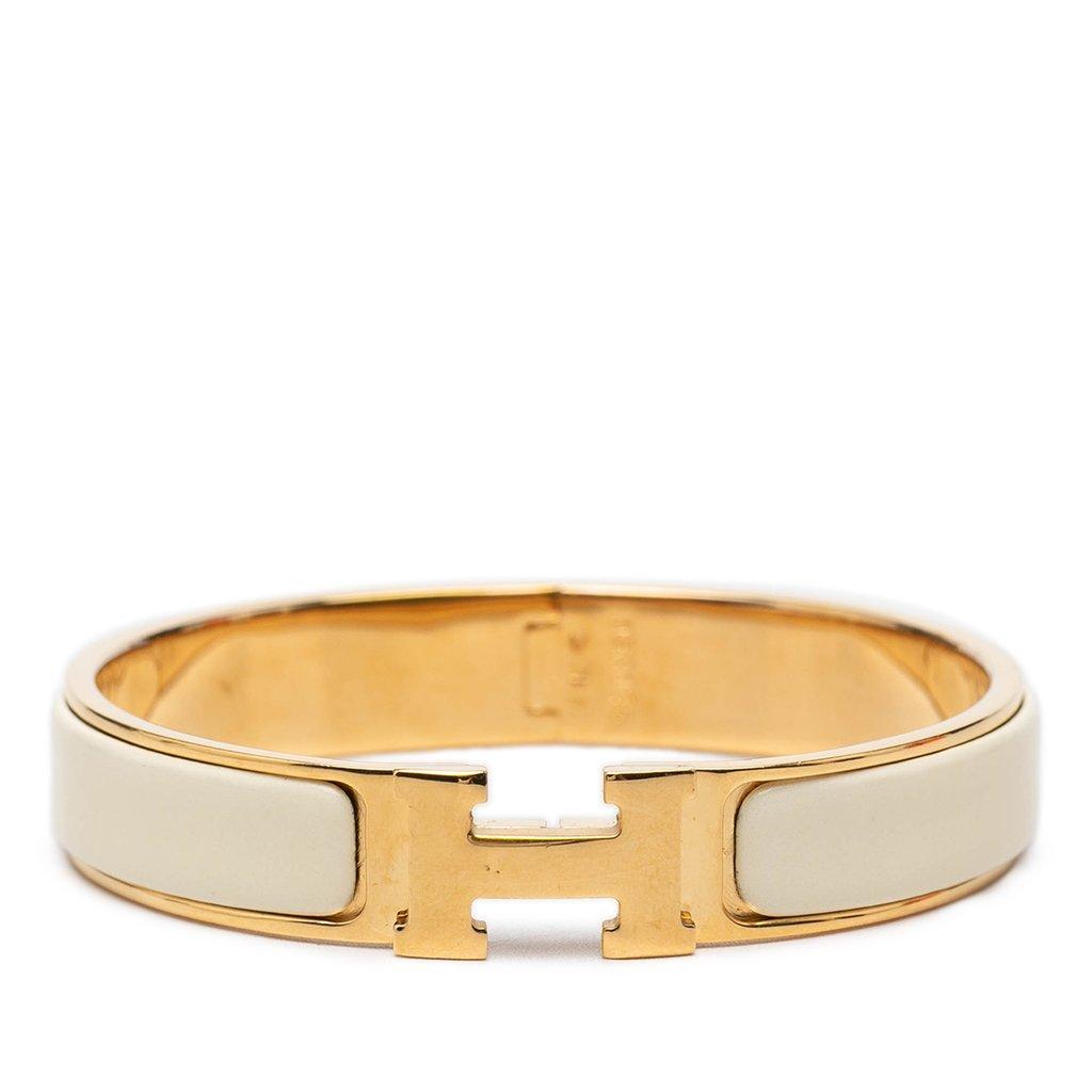 Hermès Narrow Enamel Clic H Bracelet PM