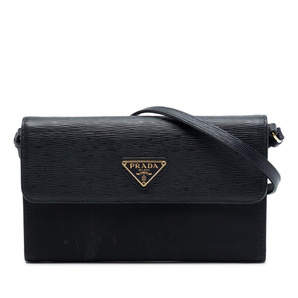 Prada Vitello Move and Tessuto Wallet On Strap