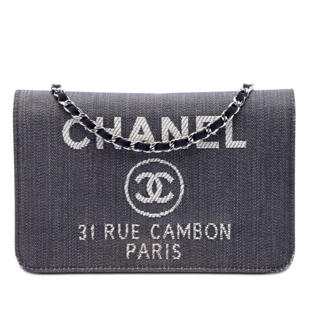 Chanel Denim Deauville Wallet On Chain