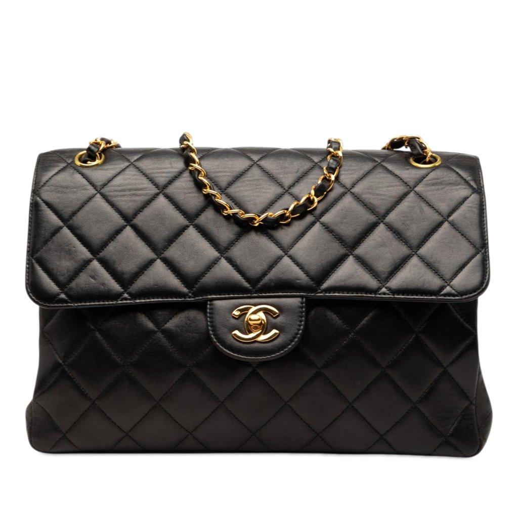 Chanel Jumbo Quilted Lambskin Double Sided Flap