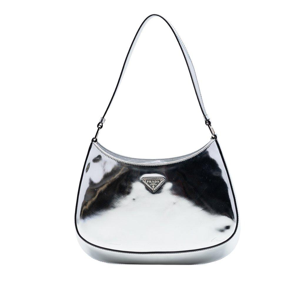 Prada Spazzolato Leather Cleo Shoulder Bag