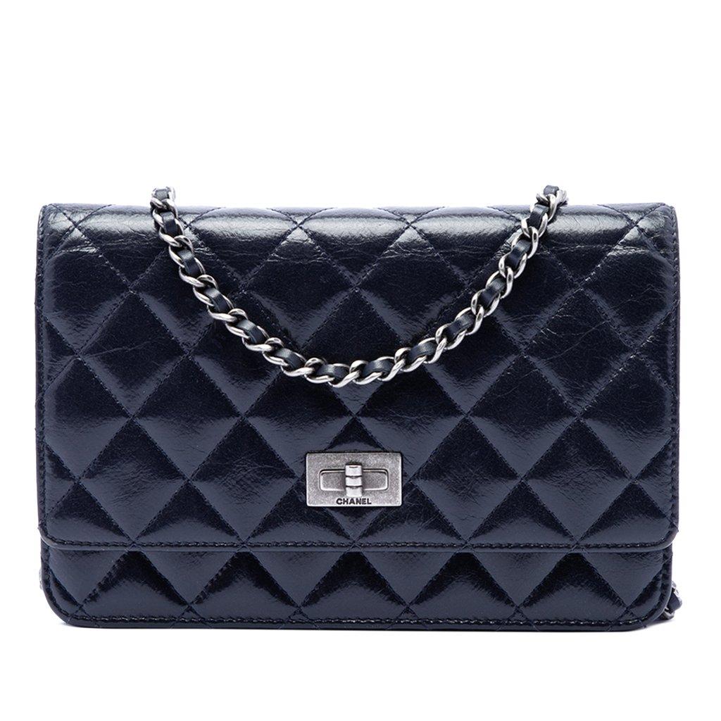 Chanel Quilted Shiny Aged Calfskin Reissue 2.55 Wallet on Chain