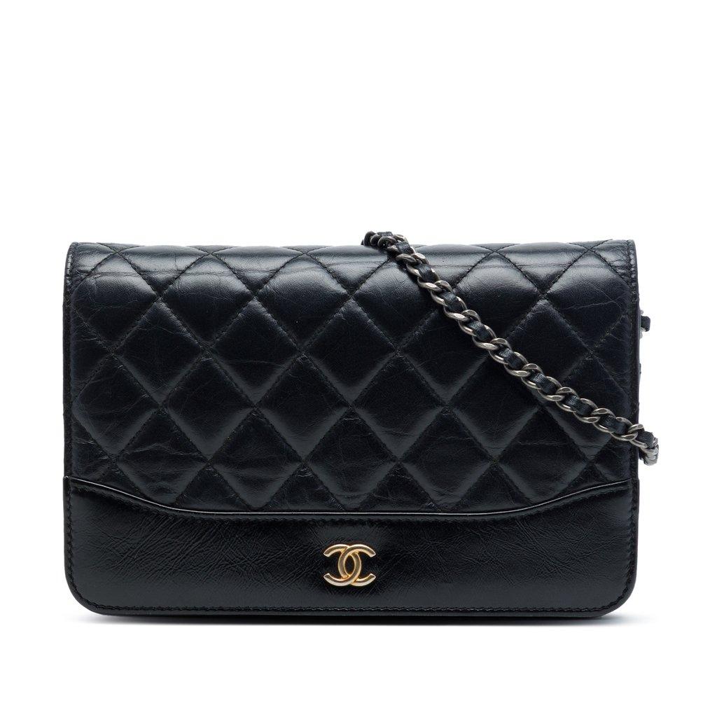 Chanel Quilted Aged Calfskin Gabrielle Wallet On Chain