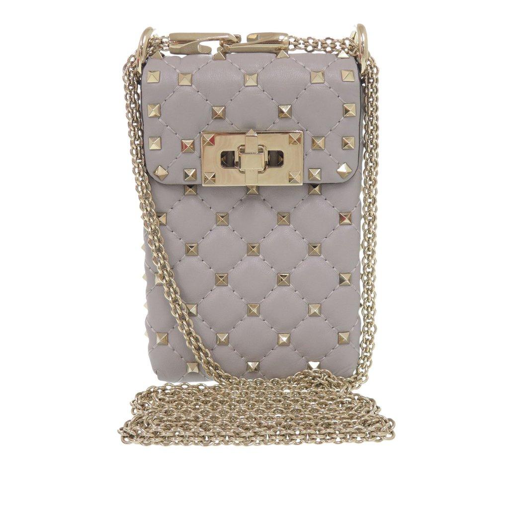 Valentino Lambskin Rockstud Spike Phone Case Crossbody