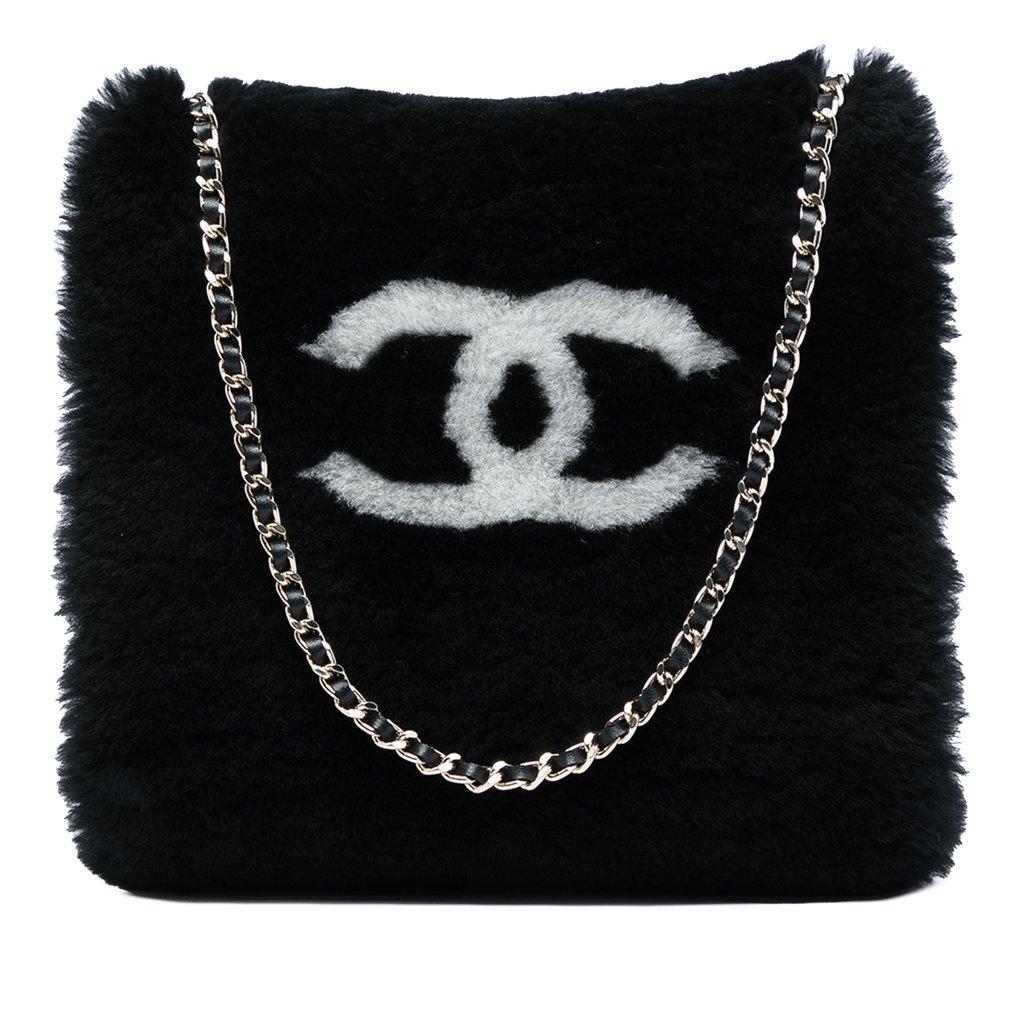 Chanel CC Shearling Muff Shoulder Bag