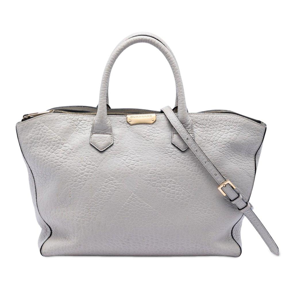 Burberry Embossed Leather Dewsbury Satchel