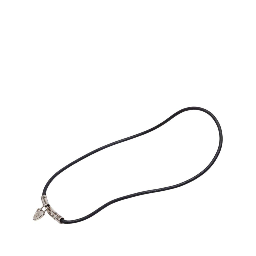 Hermès Palladium Plated Vive L Idee Heart Padlock Choker Necklace