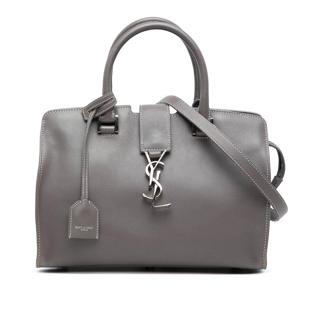 Saint Laurent Baby Leather Monogram Downtown Cabas Satchel