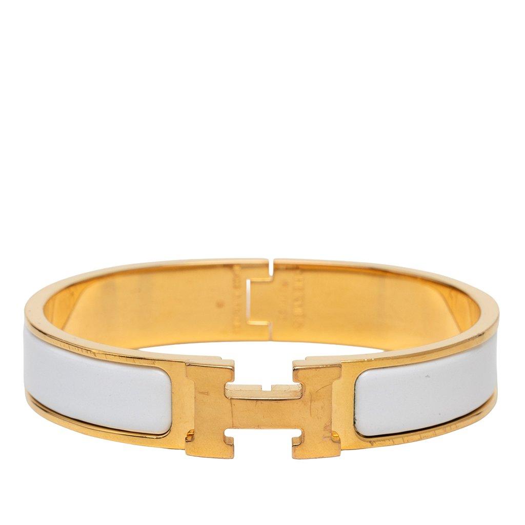Hermès Narrow Enamel Clic H Bracelet PM