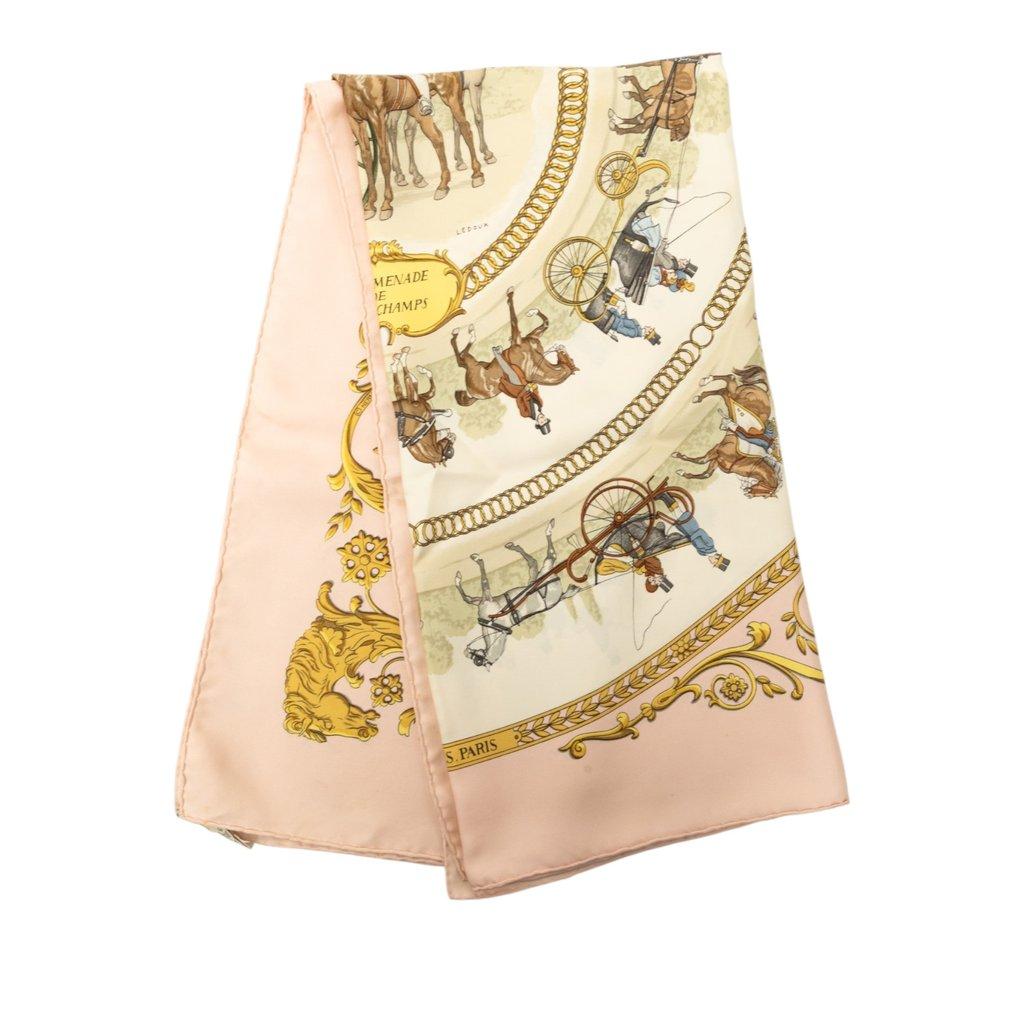 Hermès La Promenade de Longchamps Silk Scarf 90