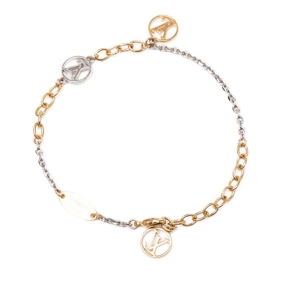 Louis Vuitton Gold Plated and Silver Plated Logomania Bracelet