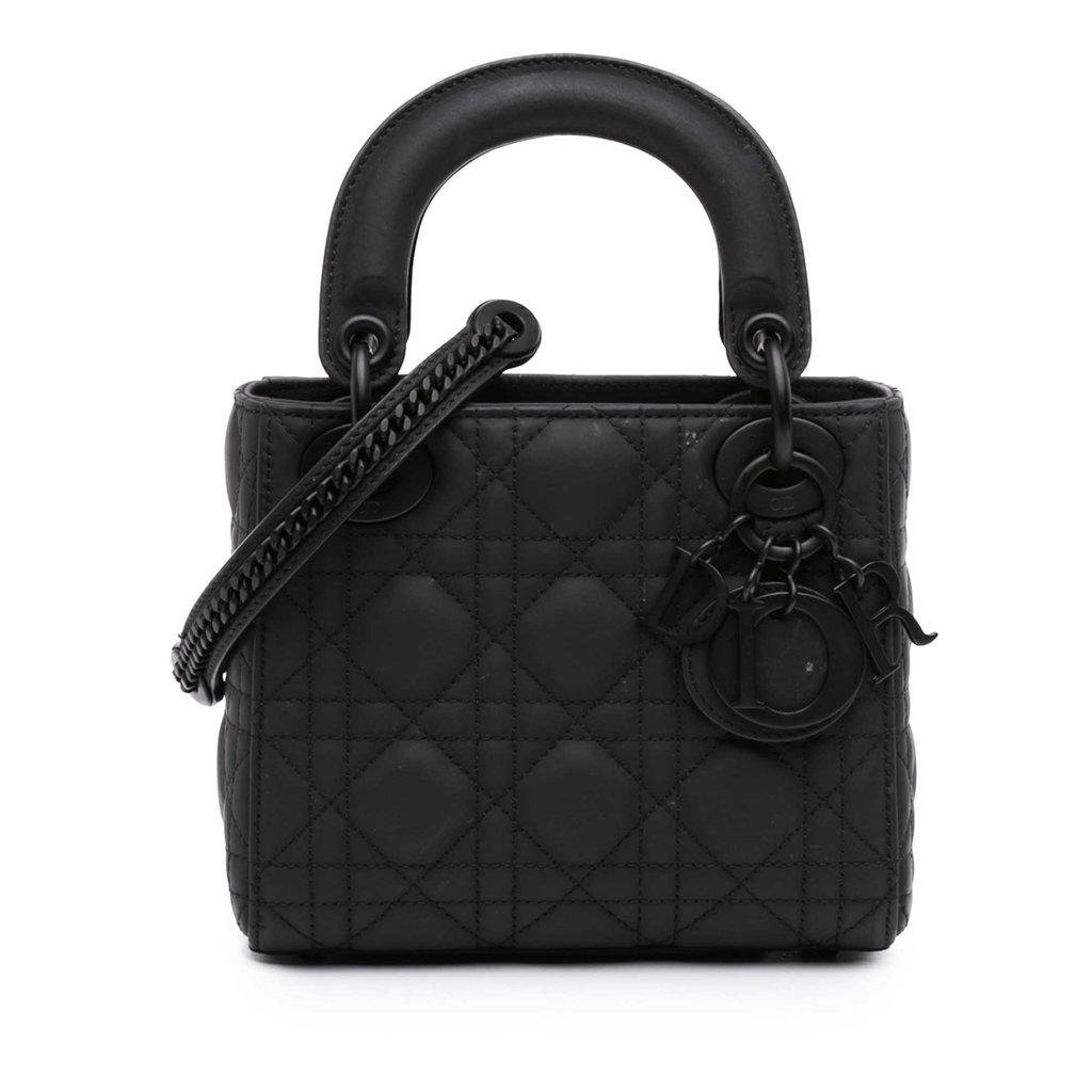 Dior Mini Ultra Matte Calfskin Cannage Lady Dior