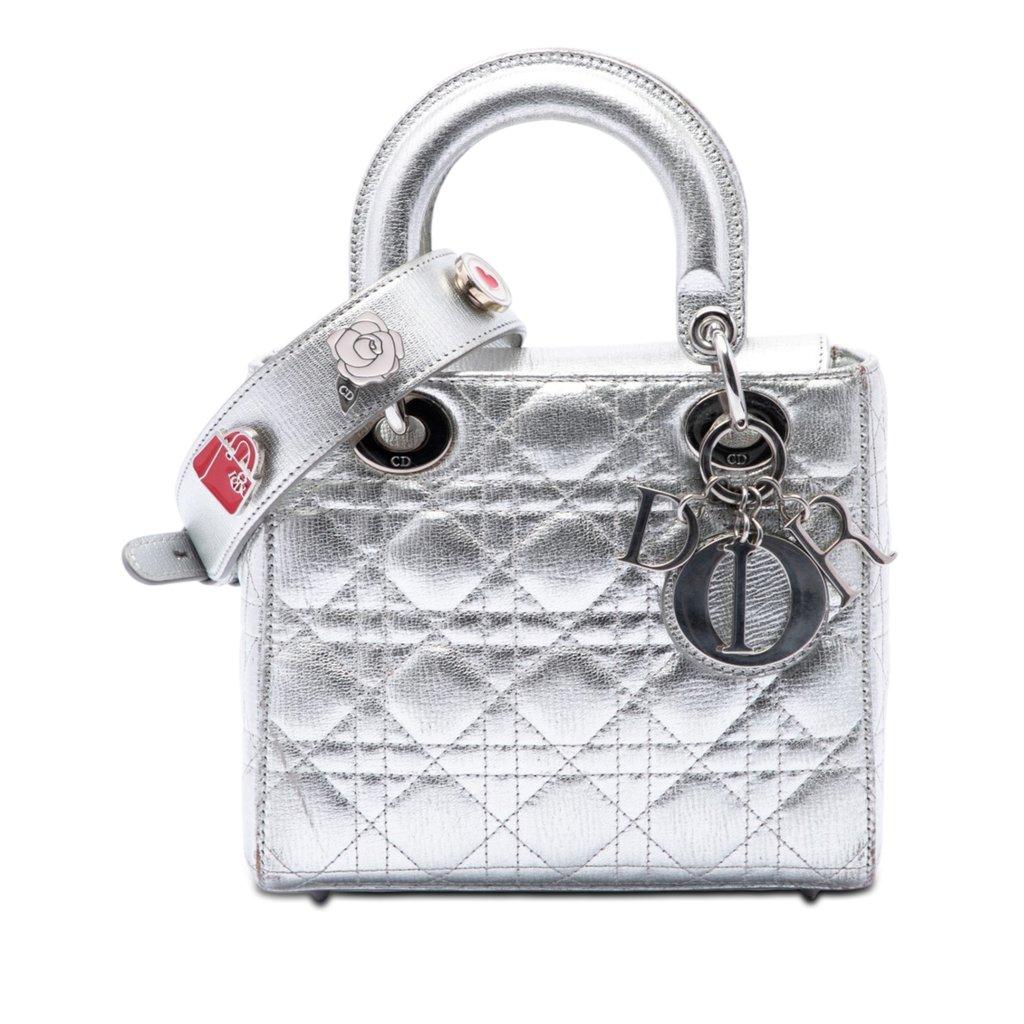 Dior Small Metallic Grained Calfskin Cannage My ABCDior Lady Dior