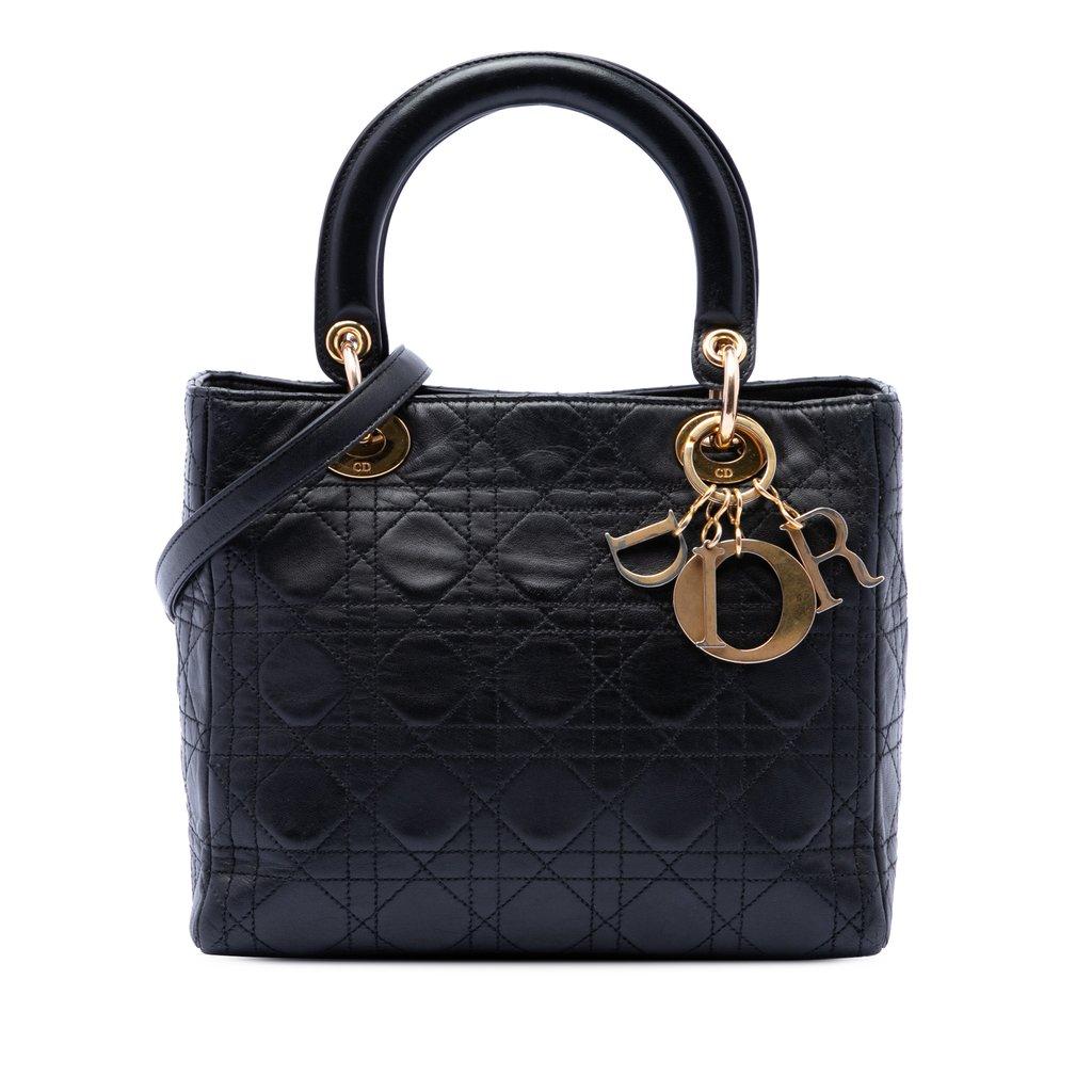 Dior Medium Lambskin Cannage Lady Dior