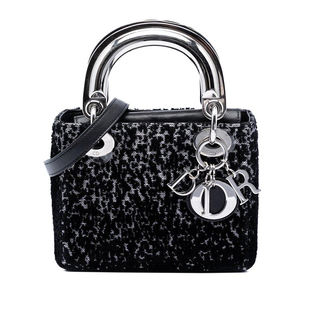 Dior ليدي ديور قماشية صغيرة لامعة