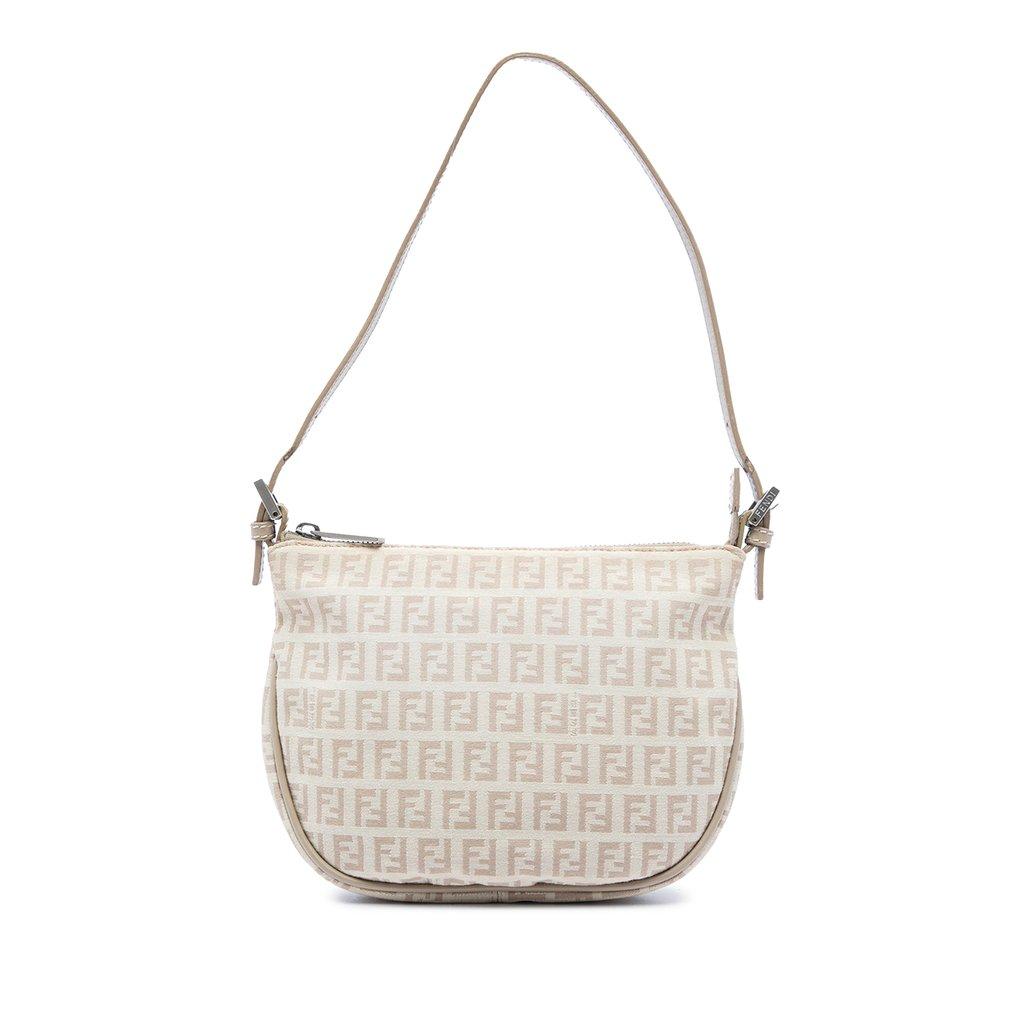 Fendi Zucchino Canvas Shoulder Bag