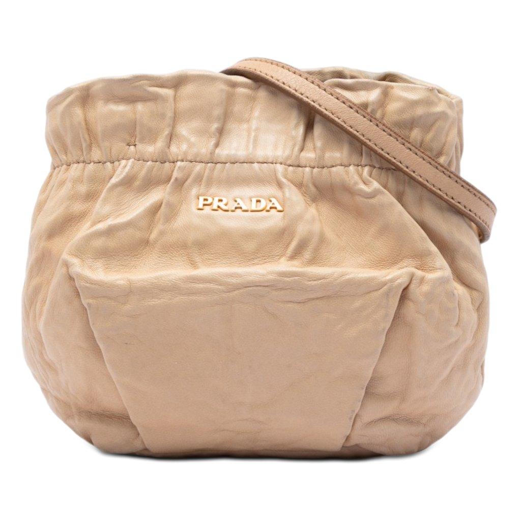 Prada Nappa Leather Antique Bucket Bag