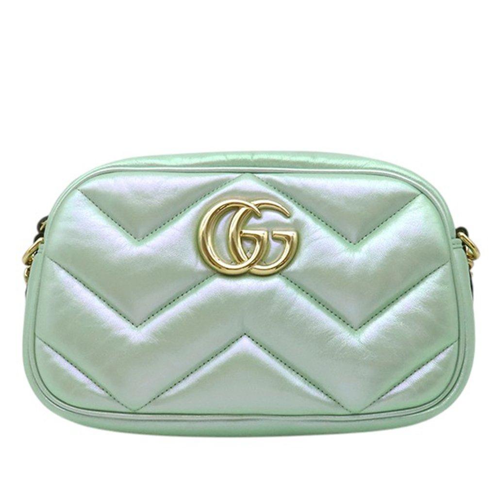 Gucci Small GG Marmont Matelasse Iridescent Nappa Crossbody