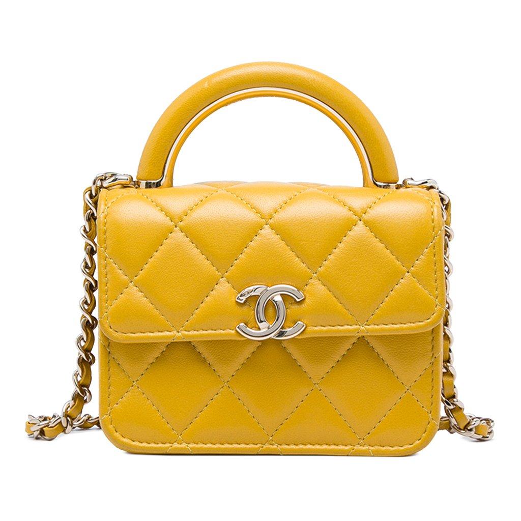 Chanel حقيبة صغيرة من جلد الخروف من باريس Le19M، بمقبض علوي أنيق