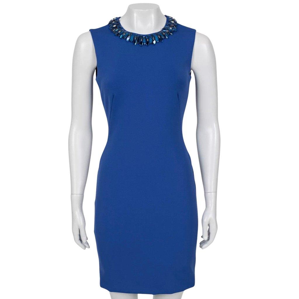 Alexander McQueen Alexander McQueen Blue Fitted Dress - IT40 Pre-owned