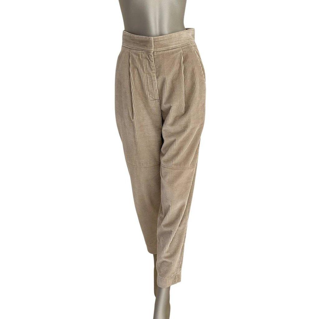 Brunello Cucinelli Brunello Cucinelli Beige Velvet Pants - Size 38 Pre-owned