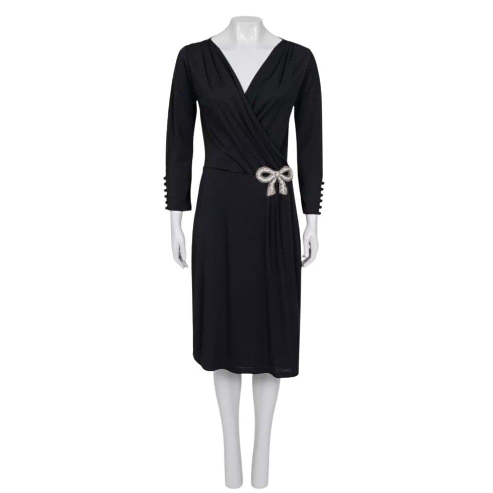 Valentino Valentino Black Bow Rhinestone Dress - IT 44 L Pre-owned