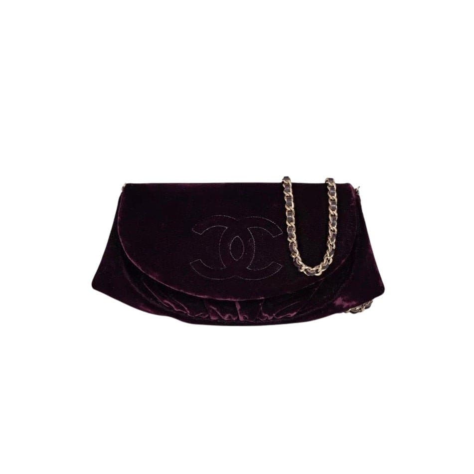 Chanel Chanel Purple Half Moon Wallet On Chain Pre-owned