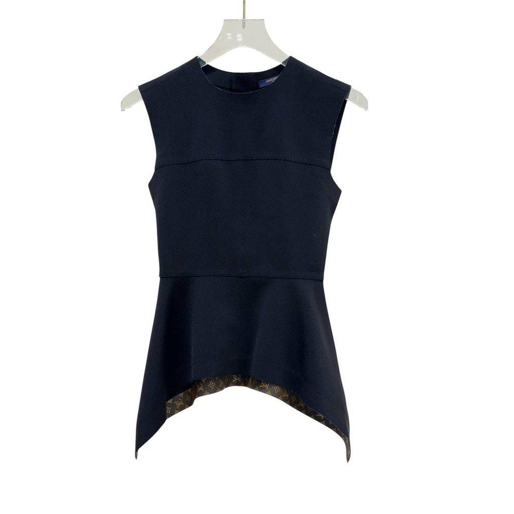 Louis Vuitton Louis Vuitton Black Monogram Peplum Top Size 34 Pre-owned