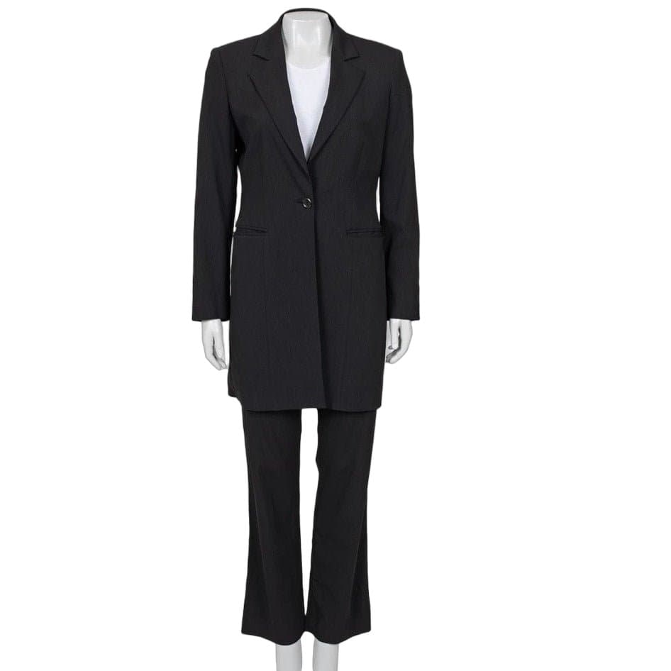 Gianfranco Ferré Gianfranco Ferre Black Striped Wool Suit Sz.42/L pre-owned
