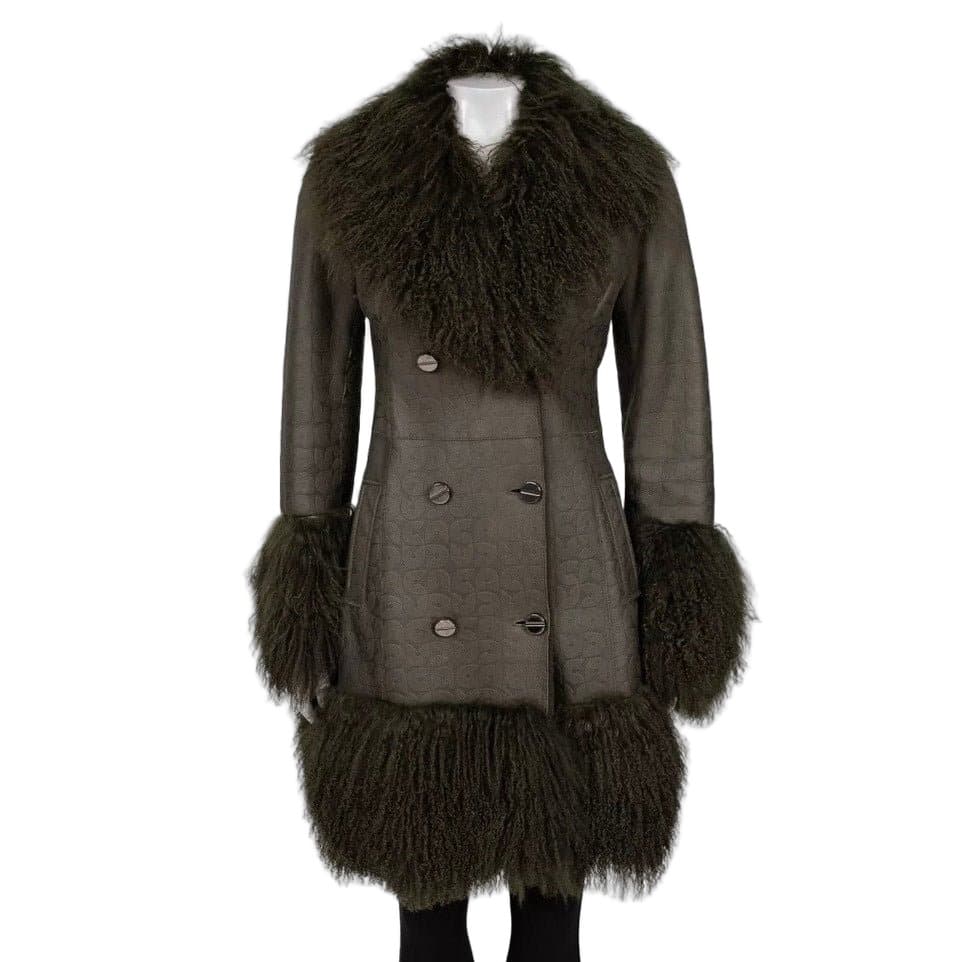 Gianfranco Ferré Ferre Green Shearling Coat IT42 Pre-owned